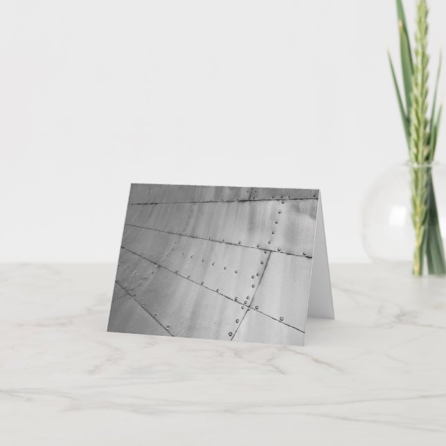 Aluminum Aircraft Skin Abstract      Card (Front)