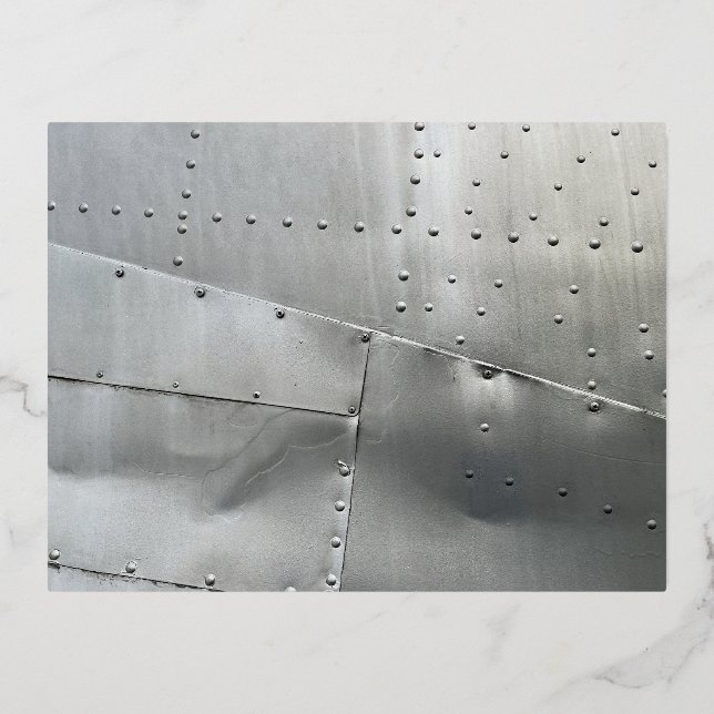 Aluminum Aircraft Skin  Foil Holiday Postcard (Front)