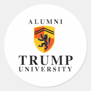 Alumni of Trump University --.png Classic Round Sticker