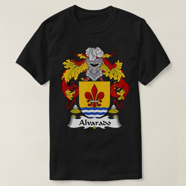 Alvarado Coat of Arms  Family Crest  T-Shirt (Design Front)