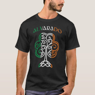 ALVARADO Irish Name Shamrock Ireland Flag Family T-Shirt