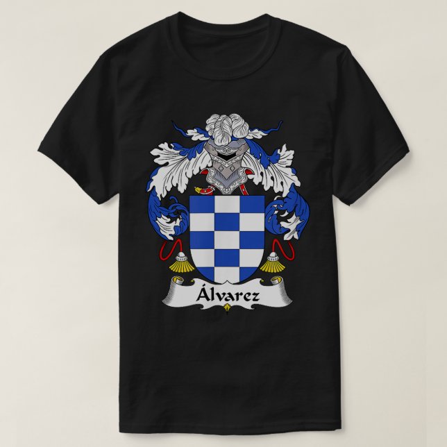 Alvarez Coat of Arms  Family Crest   T-Shirt (Design Front)