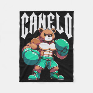 Alvarez Mexicano Boxing Bear Mexican Pride Patriot Fleece Blanket