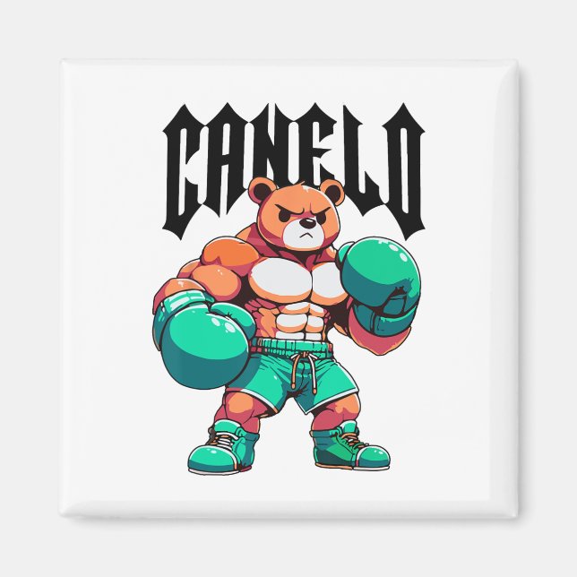 Alvarez Mexicano Boxing Bear Mexican Pride Patriot Magnet (Front)