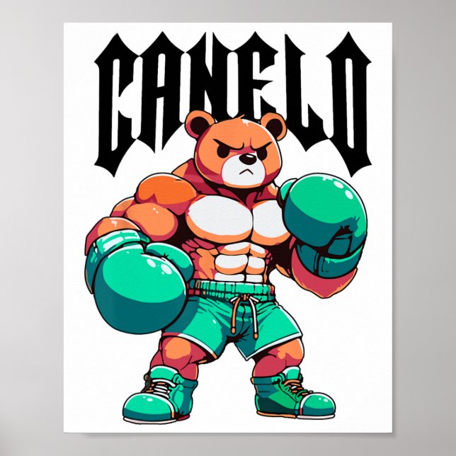 Alvarez Mexicano Boxing Bear Mexican Pride Patriot Poster (Front)
