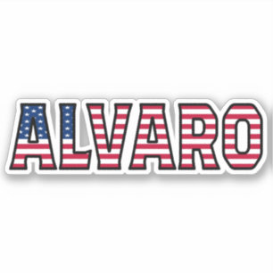 Alvaro Name Vorname USA Sticker Stickerset