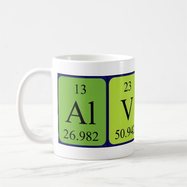 Alvaro periodic table name mug (Left)