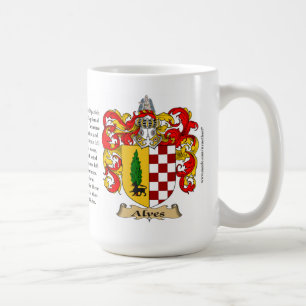 Alves, the Origin, the Meaning and the Crest Coffee Mug
