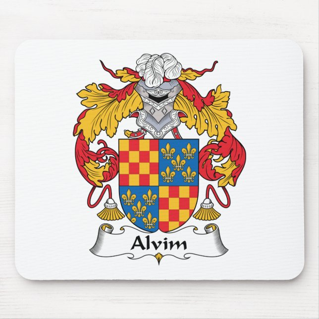 Alvim Family Crest Mouse Pad (Front)