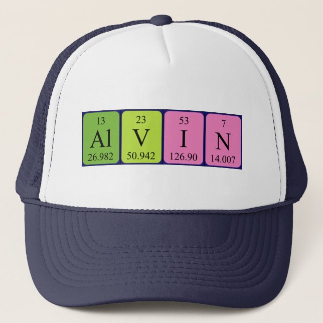 Alvin periodic table name hat (Front)