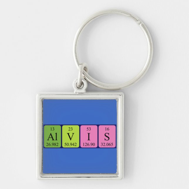 Alvis periodic table name keyring (Front)