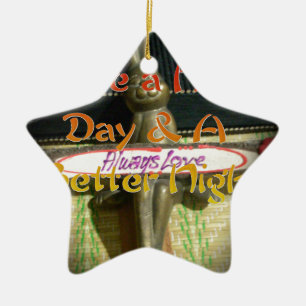Alwaus Love Hakuna Matata Have a nice day and a Be Ceramic Tree Decoration