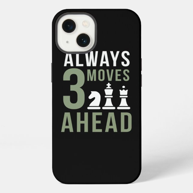 Always 3 Moves Ahead Chess iPhone Case (Back)