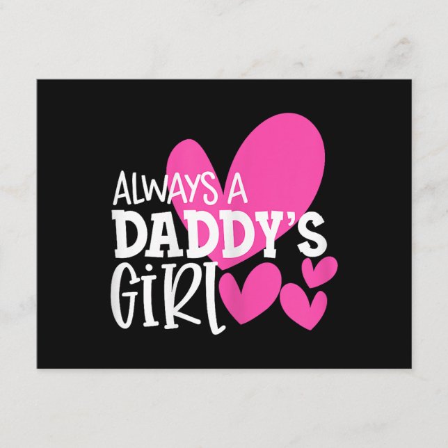 Always a Daddy's Girl Shirt Daughter Girls Women Enclosure Card (Front)