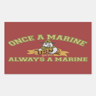 Always A Marine Rectangular Sticker