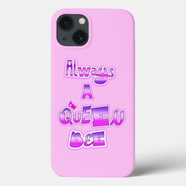 Always a queen bee baby pink Case-Mate iPhone case (Back)