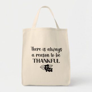 Always A Reason To Be Thankful Black Flowers Tote Bag