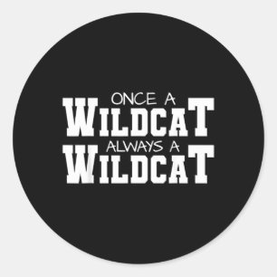 Always A Wildcat Back To School Spirit Classic Round Sticker