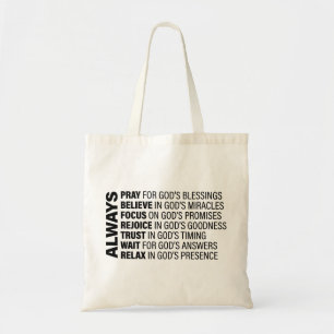 Always Aesthetic Christian Quotes God Art Gospel G Tote Bag