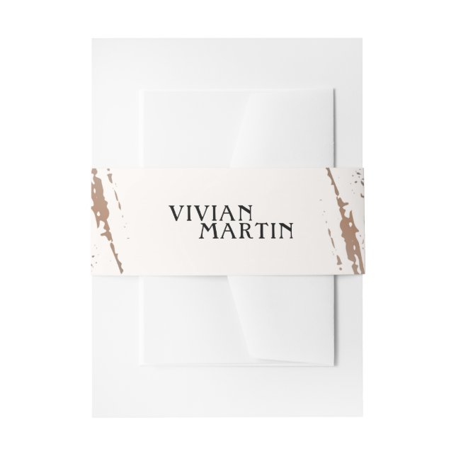 Always and for Eternity Wedding Invitation Belly Band (Front Example)