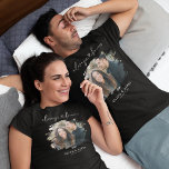 Always and Forever Couple Photo T-Shirt<br><div class="desc">Elegant couple t-shirt featuring he saying 'always forever' that incorporates a heart centre,  a photo of the happy couple,  their names,  and a significant date.</div>