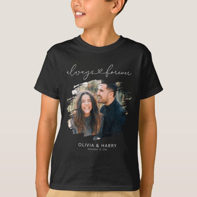 Always And Forever Couple Photo  T-Shirt (Front)