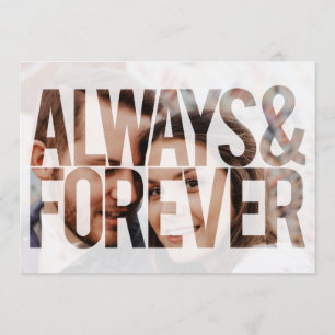 Always and Forever Custom Photo Frame Wedding Invitation