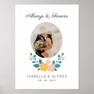 Always and Forever Custom Photo & Text  Poster