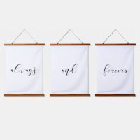 Always and Forever elegant above bed