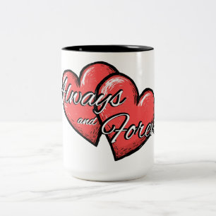 "Always and Forever" Heart Mug