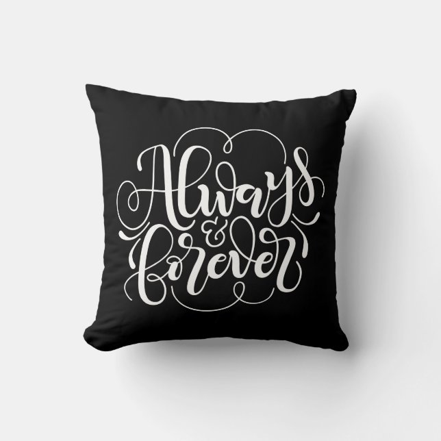 Always and forever - personalised & custom colour cushion (Front)
