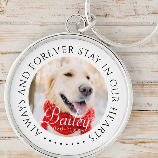 Always and Forever Stay In Our Hearts Pet Memorial Key Ring (Creator Uploaded)