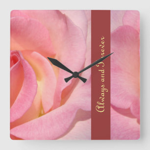 Always and Forever wall clocks Wedding Gifts Rose