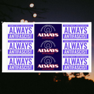 Always Antifascist Sticker Sheet – Bold Blue
