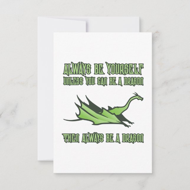 Always Be A Dragon Card (Front)