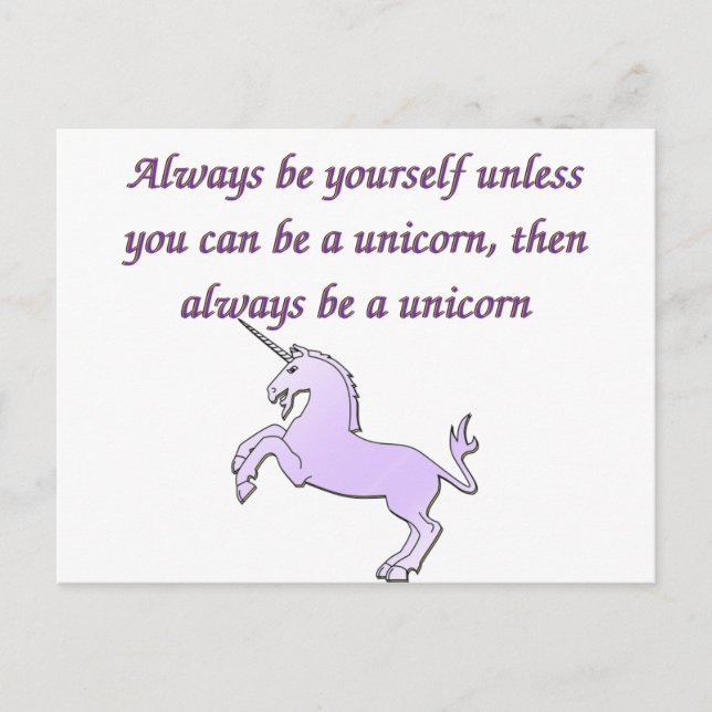 Always be a Unicorn Postcard (Front)
