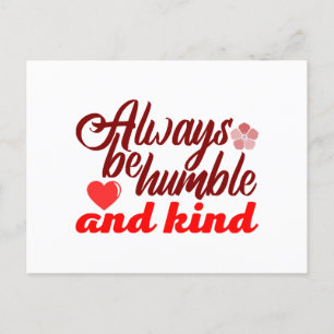 Always be humble and kind BOSS LADY Boss Babe Blac Postcard