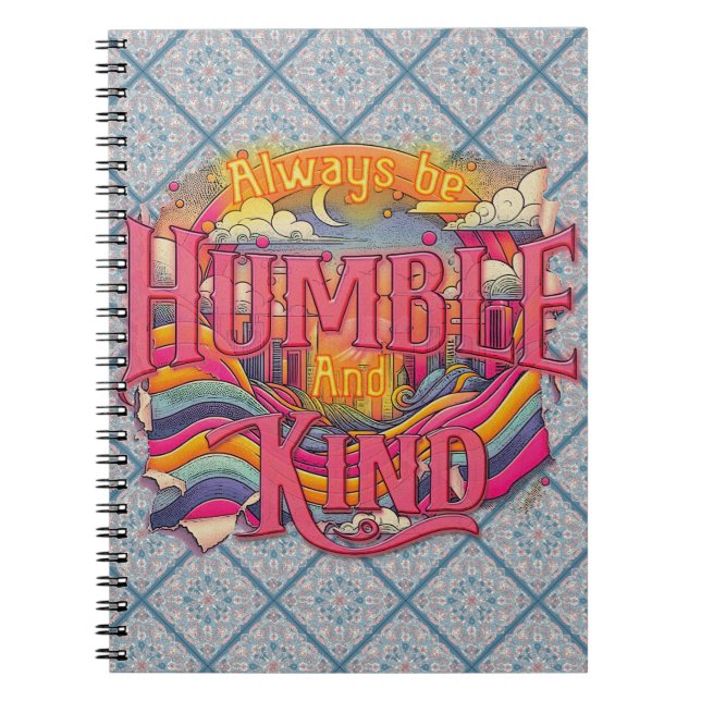 "Always Be Humble And Kind" Spiral Notebook (Front)