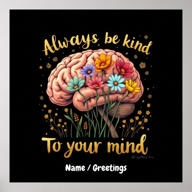 Always Be Kind to Your Mind Choose Kindness  Poster (Front)