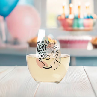 Always Be Positive Purple Yellow Stemless Wine Glass