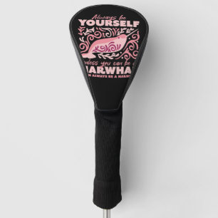 Always be yourself, animal narwhal ornament golf head cover
