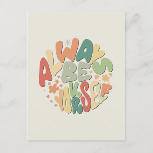 Always Be Yourself - Autumn Inspirational Postcard
