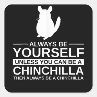 Always Be Yourself Chinchilla Gift For Men Women Square Sticker