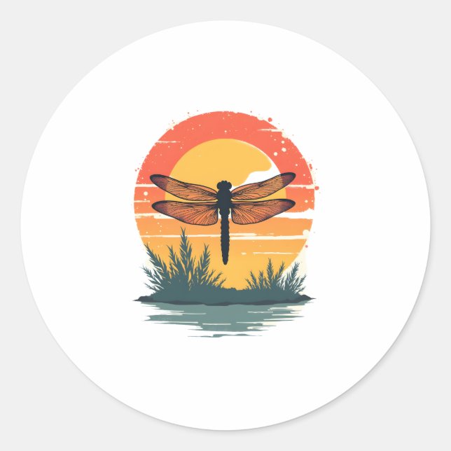 Always Be Yourself Unless You Can Be A Dragonfly Classic Round Sticker (Front)