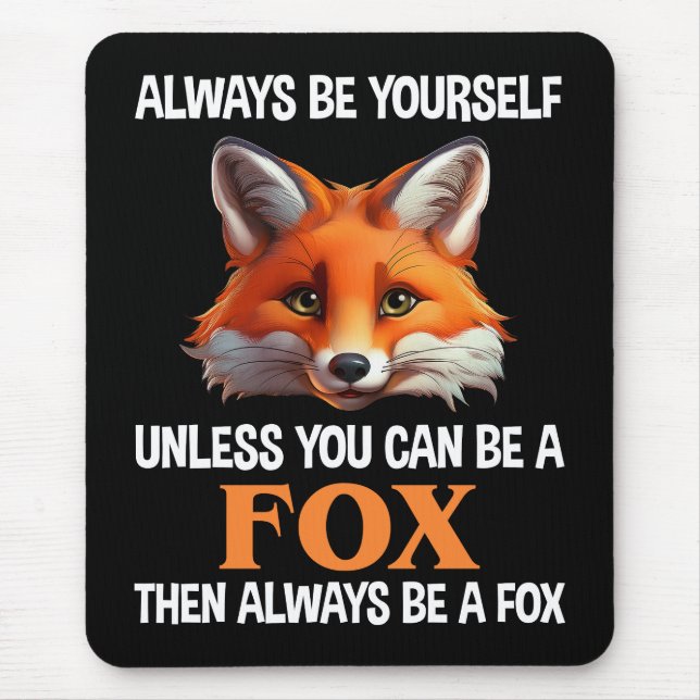 Always Be Yourself Unless You Can Be A Fox Mouse Pad (Front)