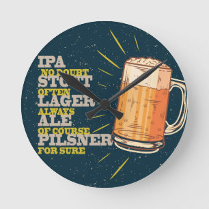 Always Beer Round Clock