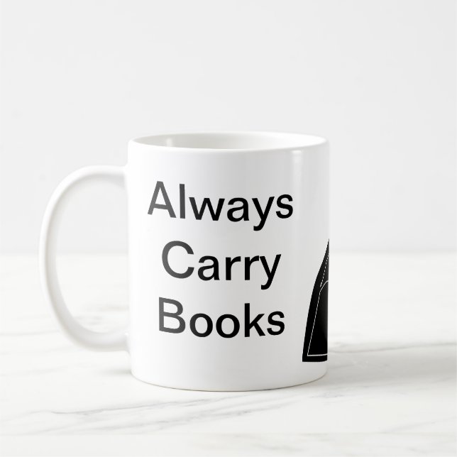 Always Carry Books Coffee Mug (Left)