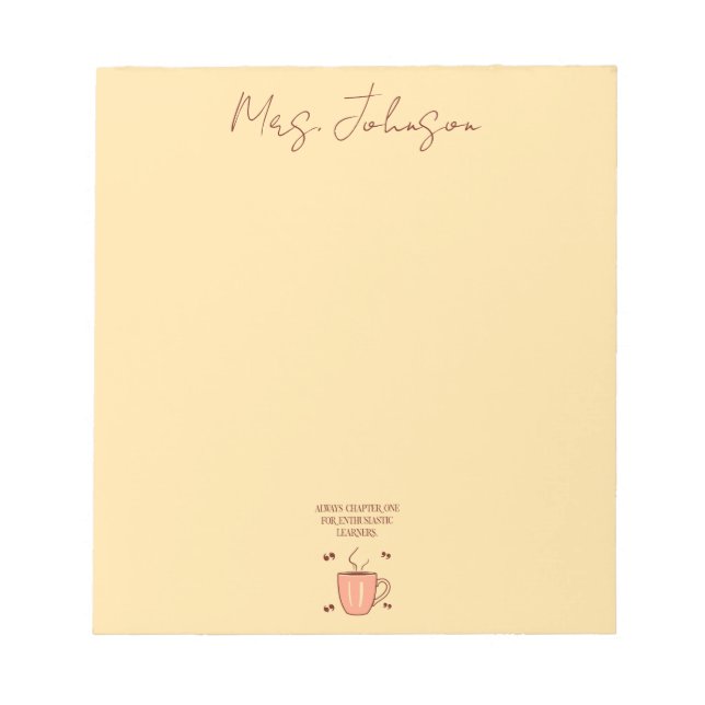 Always Chapter One For Enthusiastic Learners Notepad (Front)