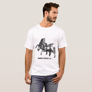 Always Choose Art – Hand-Drawn Horse Illustration  T-Shirt