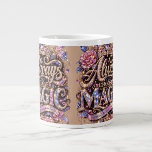 Always Choose Magic Sparkle Crystal Design Large Coffee Mug